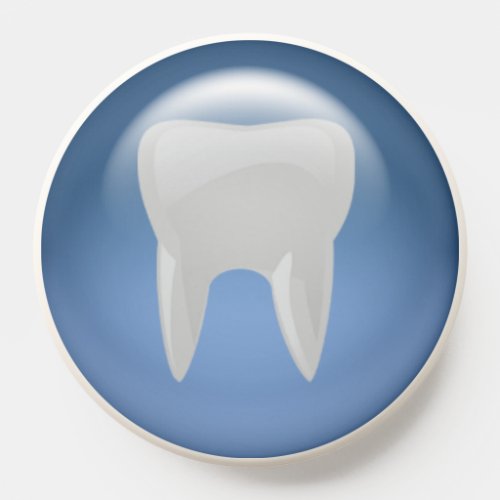 Cute Blue White Tooth Dentist  PopSocket