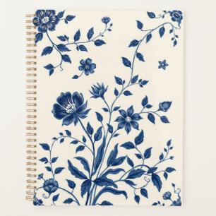 Cute Blue Willow China Print Planner