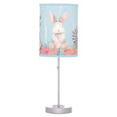 Cute Blue Woodland Animals Baby Nursery Table Lamp (Front)