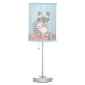 Cute Blue Woodland Animals Baby Nursery Table Lamp (Right)