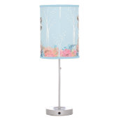 Cute Blue Woodland Animals Baby Nursery Table Lamp (Back)