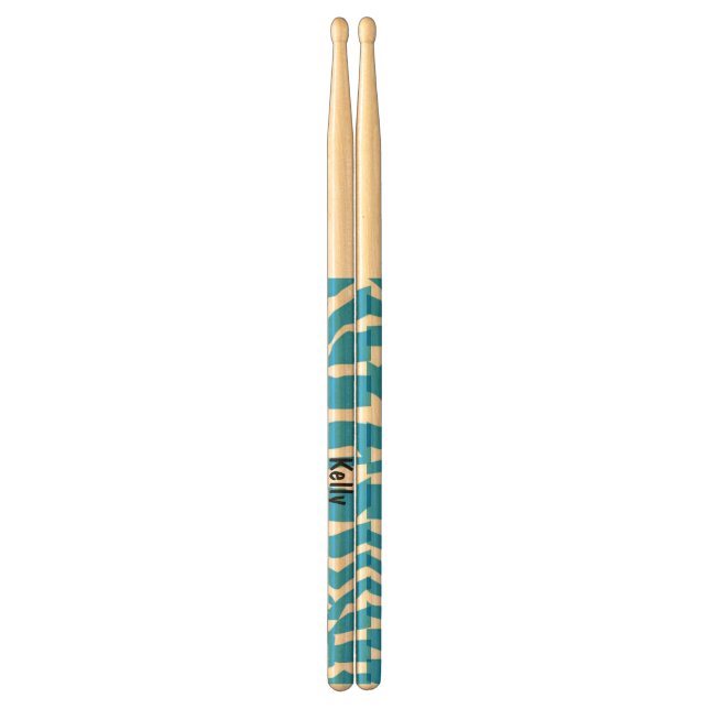 Cute Blue Zebra Drum Sticks (Front)