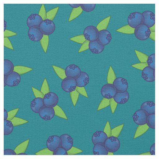 Cute Blueberries Fruit Kids Fabric