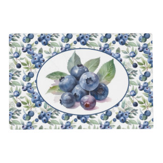 Cute Blueberries Watercolor Placemat