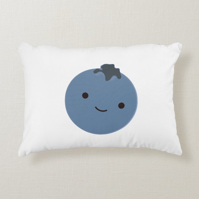Cute Blueberry Accent Pillow (Front)
