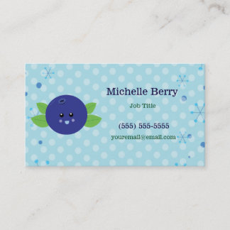 Cute Blueberry Business Card