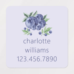 Cute Blueberry Fruit Back to School Clothing Kids Labels