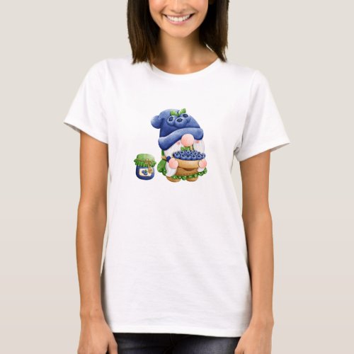 Cute Blueberry Gnome  T_Shirt