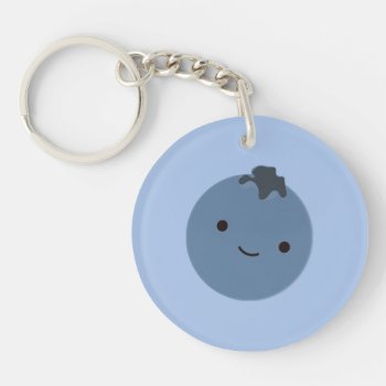 Cute Blueberry Keychain by Egg_Tooth at Zazzle