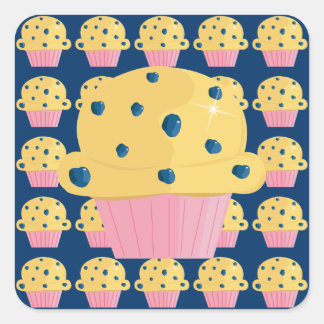 Cute Blueberry Muffin Stickers
