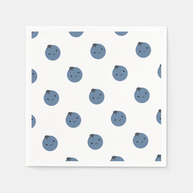 Cute Blueberry Napkins (Front)