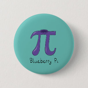 Cute Blueberry Pi Symbol Math Teacher Button