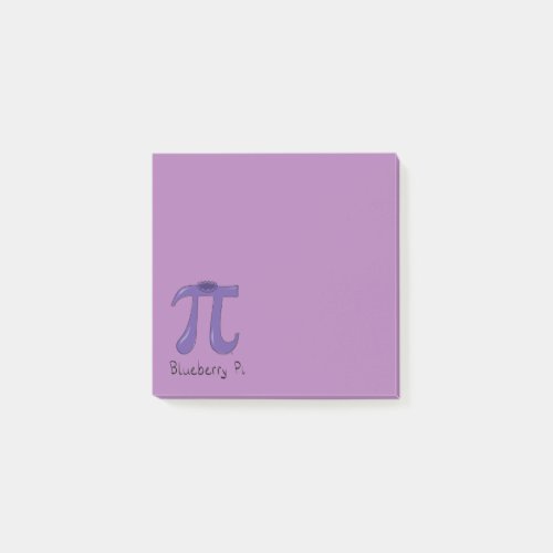 Cute Blueberry Pi Symbol Math Teacher Post_it Notes
