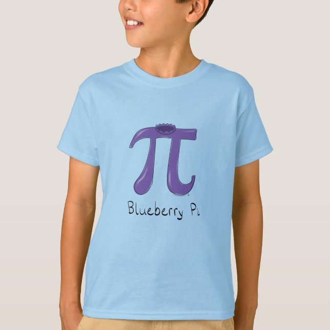 Cute Blueberry Pi Symbol Math Teacher T-Shirt (Front)