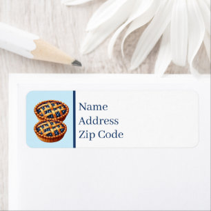 Cute Blueberry pie customizable Label