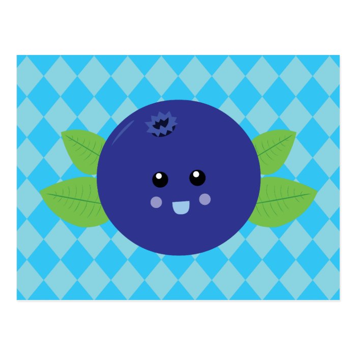 Cute Blueberry Post Cards