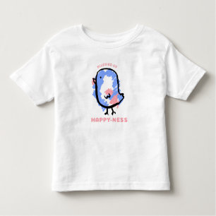Cute Bluebird Cartoon Toddler T-shirt