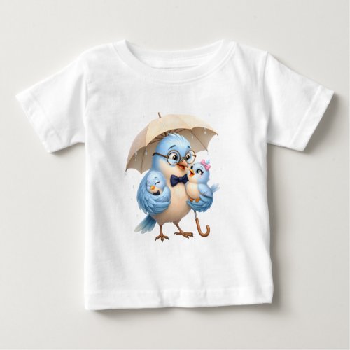 Cute Bluebird Family Dad Toddler T-Shirt