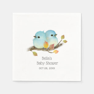 Cute Bluebirds Bird Baby Shower Napkins