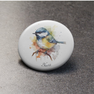 Cute Bluetit on a Branch, custom Bottle Opener