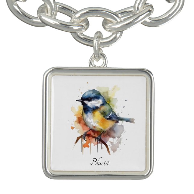 Cute Bluetit on a Branch, custom Bracelet (Design)