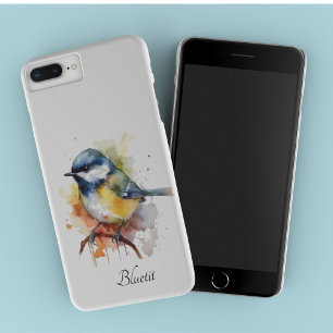 Cute Bluetit on a Branch, custom iPhone 11 Case