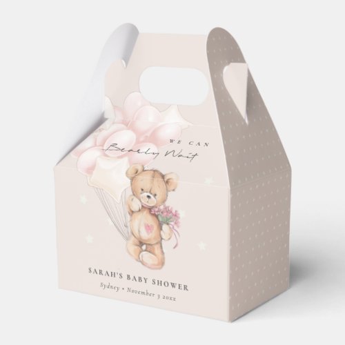 Cute Blush Bearly Wait Bear Balloon Baby Shower