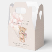 Cute Blush Bearly Wait Bear Balloon Baby Shower Favor Boxes (Opened)