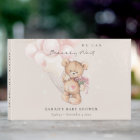 Cute Blush Bearly Wait Bear Balloon Baby Shower