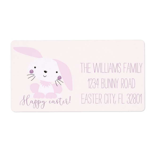 Cute Blush Pink Bunny - Personalized Easter