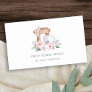 Cute Blush Pink Floral Cake Mixer Bakery Catering Business Card