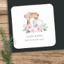 Cute Blush Pink Floral Cake Mixer Bakery Catering Classic Round Sticker
