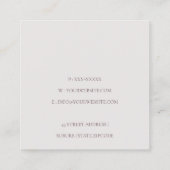 Cute Blush Pink Floral Cake Mixer Bakery Catering  Square Business Card (Back)