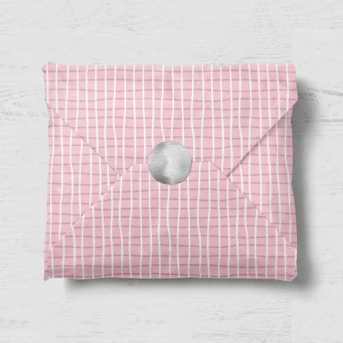 Cute Blush Pink Gingham Company Business Branding Tissue Paper