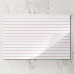 Cute blush pink white horizontal stripes modern paper pad