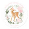 Cute Blush Roses Greenery Woodland Deer Fawn Baby