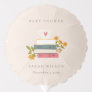 Cute Blush Stacked Storybooks Floral Baby Shower Balloon