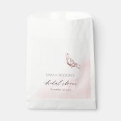 CUTE BLUSH WATERCOLOR BUTTERFLY BRIDAL SHOWER FAVOR BAG (Front)