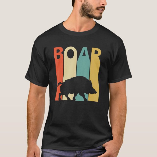 Cute Boar Animal T-Shirt (Front)