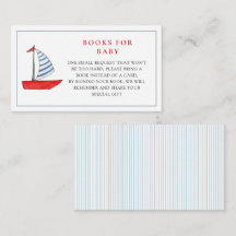 Cute Boat Baby Boy shower book request