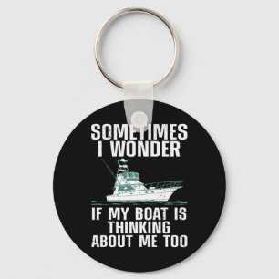 Cute Boating Art For Men Women Boat Captain Sailbo Keychain