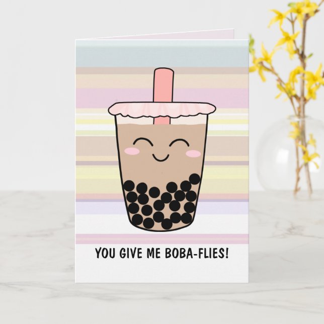 Redbubble Pastel Yellow Laptop Case Cute Boba Milk Tea Pun Card Zazzle