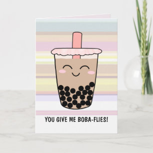 Cute Boba Milk Tea Pun Card