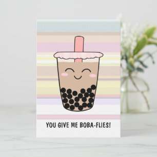 Cute Boba Milk Tea Pun Invitation
