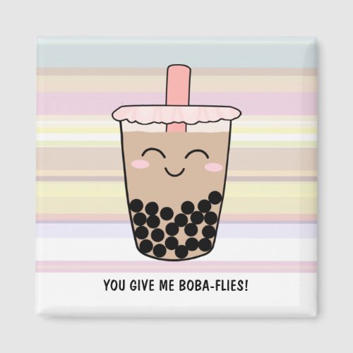 Cute Boba Milk Tea Pun Magnet