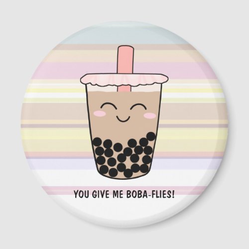 Cute Boba Milk Tea Pun Magnet