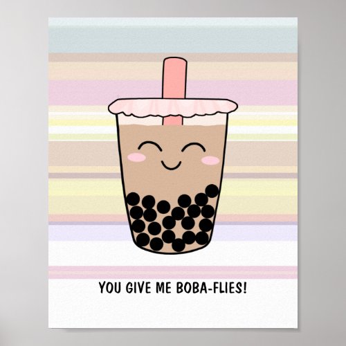 Cute Boba Milk Tea Pun Poster