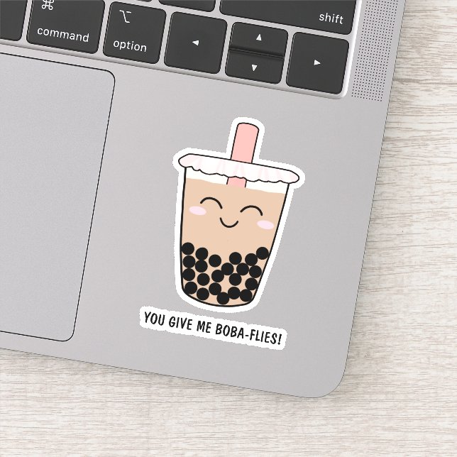 Cute Boba Milk Tea Pun Sticker (Detail)