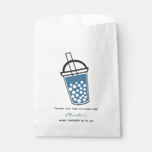 Cute Boba Tea Baby Shower Thank You Personalized Favor Bag
