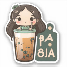 Cute Boba Tea Girl